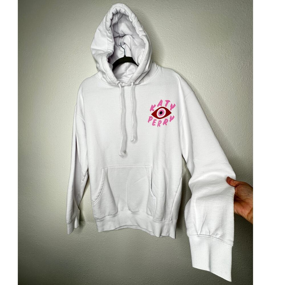 Katy Perry Graphic Hoodie White Women’s M Pullover Sweatshirt